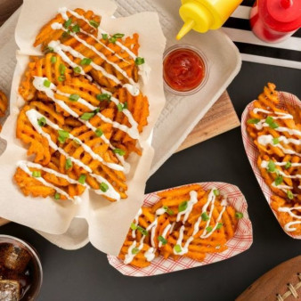 Buffalo-Ranch Waffle Fries