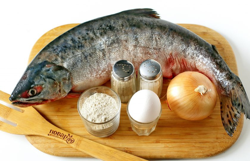 1. Этап. Котлеты из горбуши ПП: Подготовьте все ингредиенты.