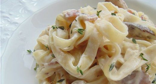 1. Этап. Таглиателли: Спустя 1 минуту прогревания блюда на сковороде его можно пробовать. Приятного аппетита!