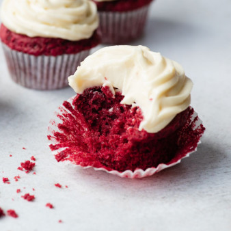 Red Velvet Cupcakes with Cream Cheese Frosting