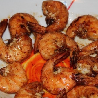 Креветки в соевом соусе жареные