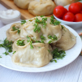 Манты с индейкой