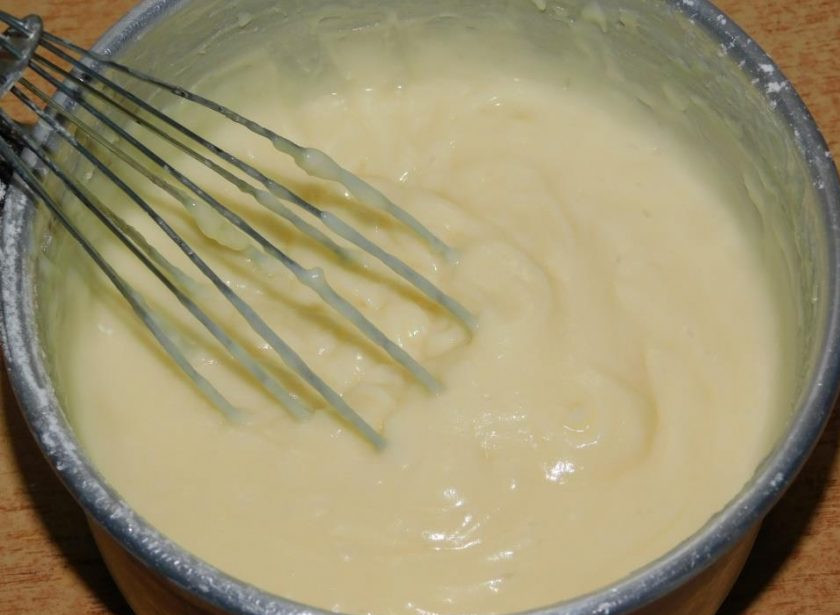 1. Этап. Крем-пломбир для украшения торта: Остудите до комнатной температуры.