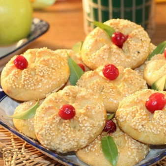 Печенье со вкусом ванили и жаренного кунжута