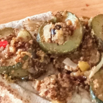 Гратен из цуккини с сальсой верде