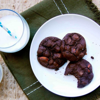 Печенье Двойной шоколад с миндалём