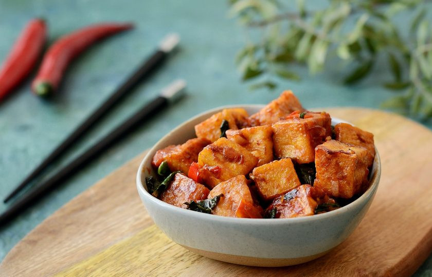 1. Этап. Тофу чили: Тофу чили готов, приятного аппетита!