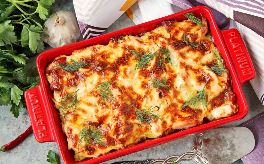 1. Этап. Картошка с копченой курицей в духовке: Приятного аппетита!