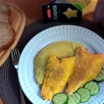 Жареная камбала в хрустящей панировке