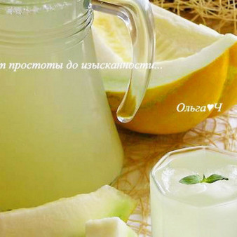 Дынный лимонад с мятой