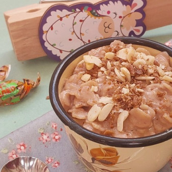 Ореховая каша из ячменных хлопьев Топ-шлёп