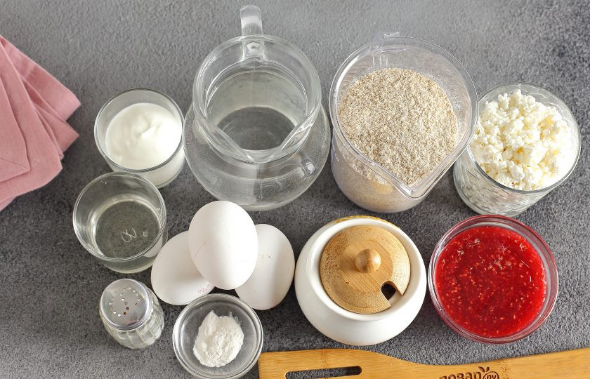 1. Этап. Блинный торт для диабетиков: Подготовьте все ингредиенты.