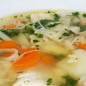 Картофельный суп на курином бульоне