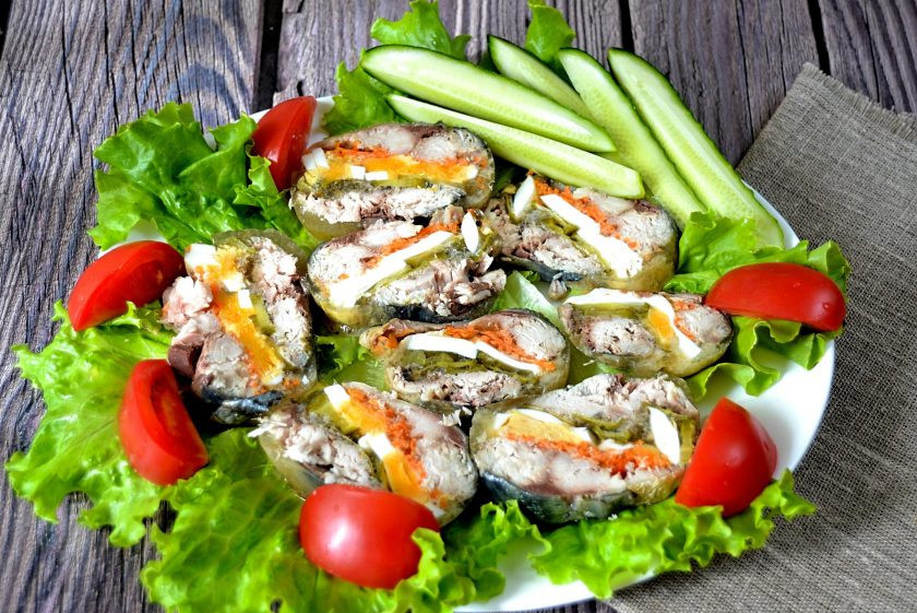 1. Этап. Скумбрия по-царски: Подавайте 