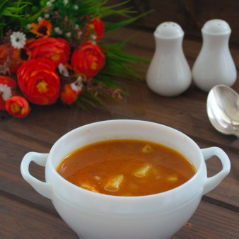 Суп с макаронами и мясом