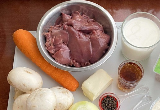 1. Этап. Закуска Грибочки: Пока ножки застывают, приготовим массу для 