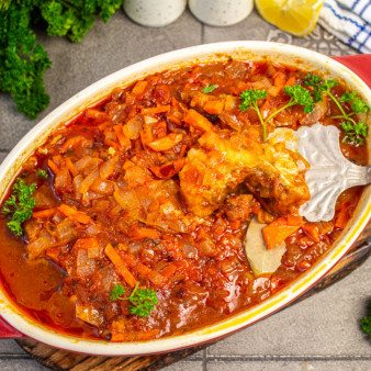 Минтай в маринаде в духовке