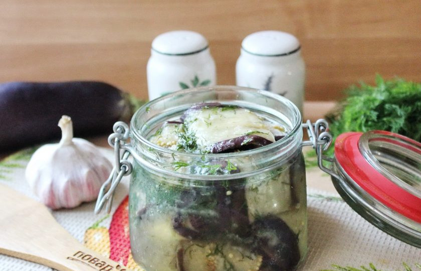 1. Этап. Баклажаны в укропном рассоле на зиму: Баклажаны в укропном рассоле готовы. Отличная закуска к столу.