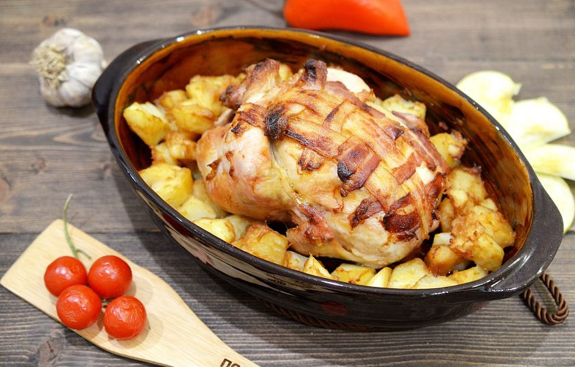 1. Этап. Курица, запеченная в беконе: 13. Приятного аппетита!