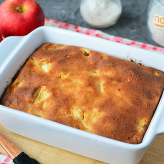 Творожная запеканка с яблоками без яиц