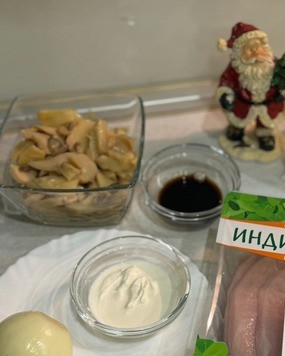 1. Этап. Мясные колобки с начинкой: Подготовить продукты