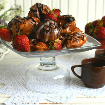 Эклеры Клубника со сливками