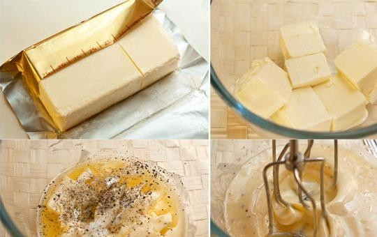 1. Этап. Печеночный пирог: 1. Для начала приготовьте тесто. Продукты для него достаньте их из холодильника заранее, т. к. они не должны быть холодными. Взбейте размягченное сливочное масло с солью и перцем с помощью миксера.