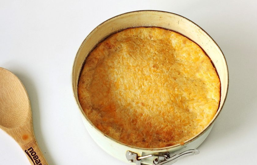 1. Этап. Заливной луковый пирог: Заливной луковый пирог готов.