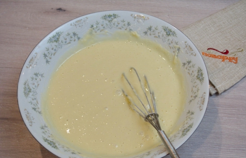 1. Этап. Вкусные кексы: Вот такое в итоге мы получим однороное и гладкое тесто.