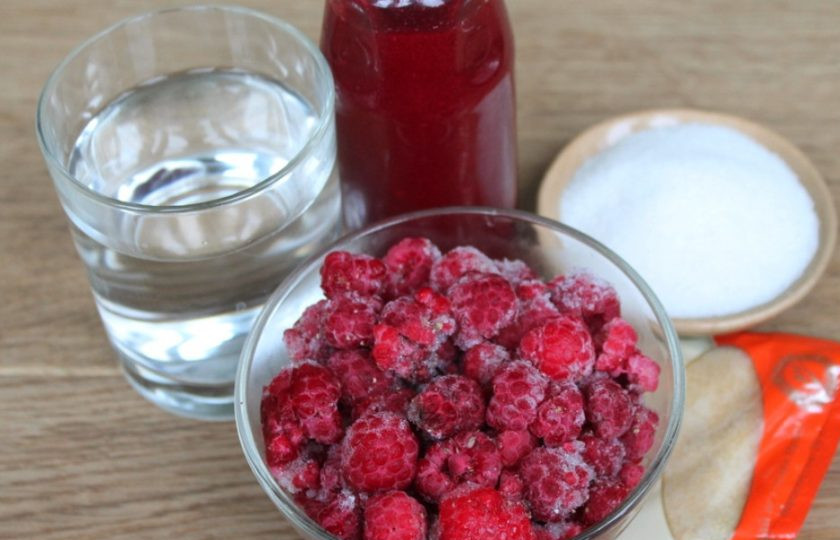 1. Этап. Малиновый мармелад: Подготовим ингредиенты для малинового мармелада.