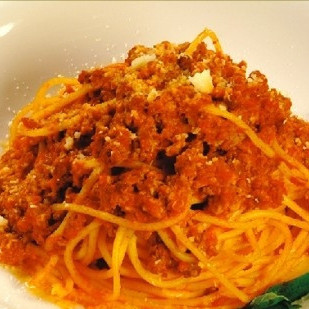 Спагетти с мясным фаршем