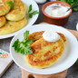 Фаршированные картофельные оладьи