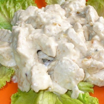 Фрикасе из курицы с сыром