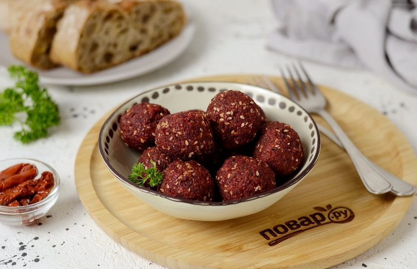 1. Этап. Свекольный фалафель: Свекольный фалафель готов, приятного вам аппетита!