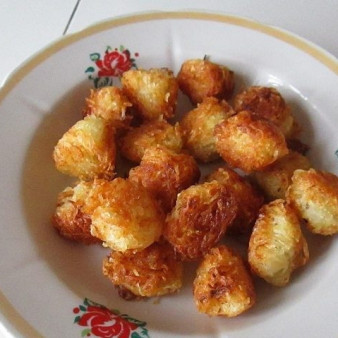 Картофельные шарики на сковороде