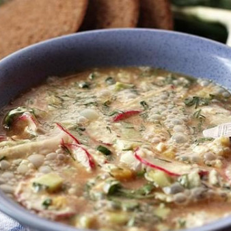 Окрошка на минеральной воде