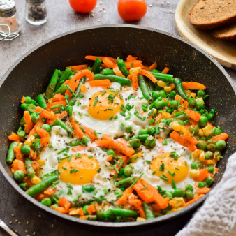 Яичница с мексиканской смесью