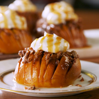 Crustless Peach Pies