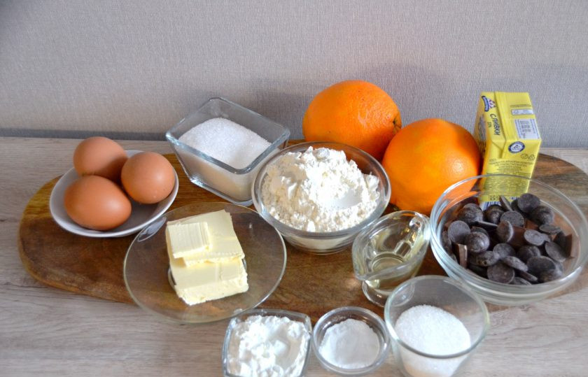 1. Этап. Апельсиновый ганаш: Подготовьте ингредиенты.