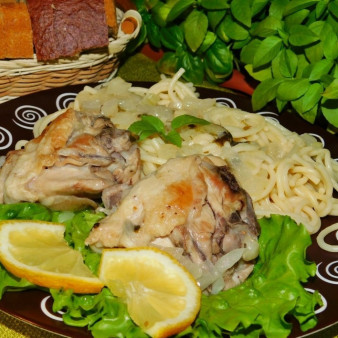 Курица с лимоном и базиликом