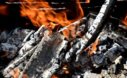 1. Этап. Дорадо на мангале: Подготовьте мангал.