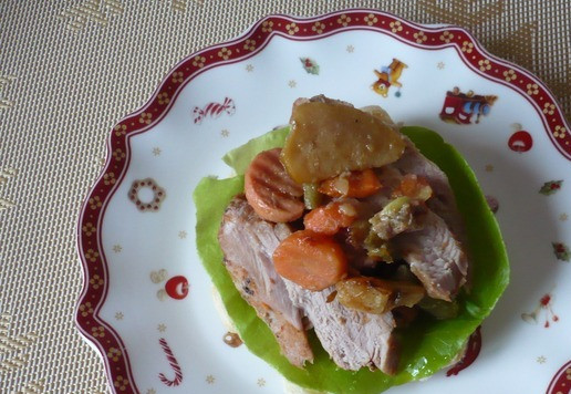 1. Этап. Филе бедра индейки с овощами запеченное: Готовые слойки 