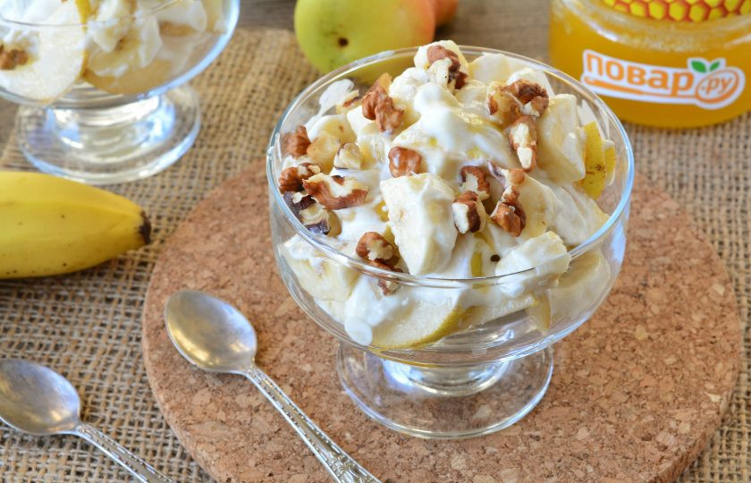 1. Этап. Салат из груши и банана: Приятного аппетита!