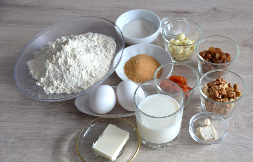 1. Этап. Канадские булочки: Подготовьте ингредиенты.