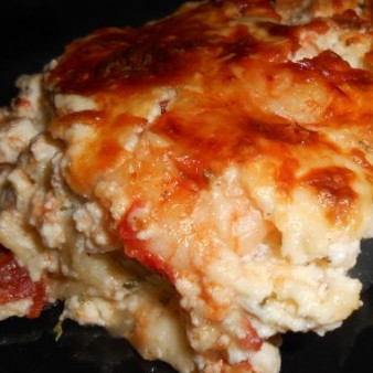 Лазанья с креветками