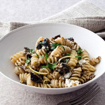 Fusilli with Roasted Eggplant and Goat Cheese