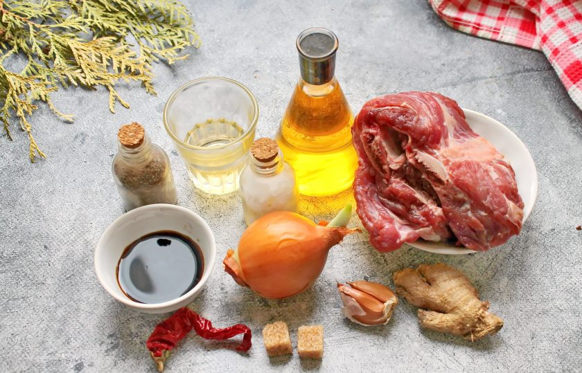 1. Этап. Кальби: Подготовьте все необходимые ингредиенты.