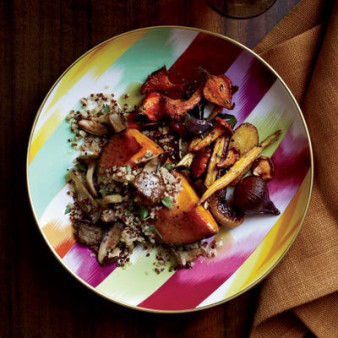 Squash Stuffed with Quinoa and Wild Mushrooms