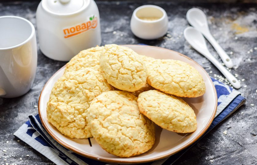 1. Этап. Кокосовое печенье без сахара: Приятного вам аппетита!