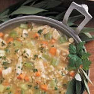 Hearty Chicken Barley Soup